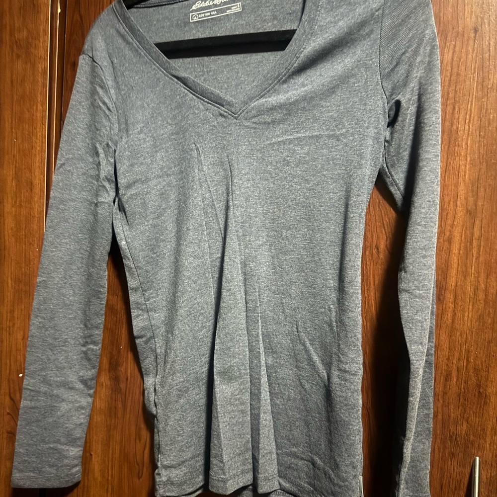Eddie Bauer Gray Fitted shirt
